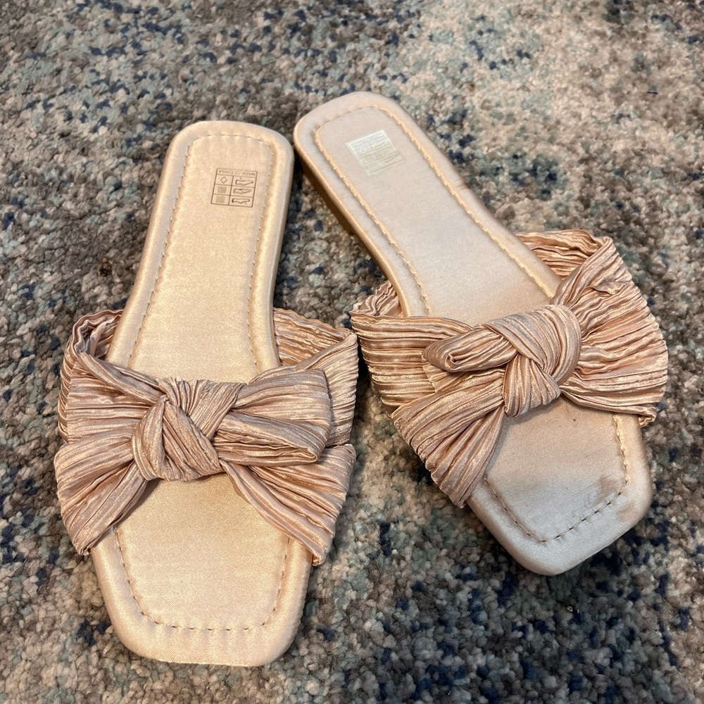 Women’s Bow Knot Slip-On Sandals – Size 5 / EU 36 NWOT